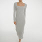 Kate Midi Dress In Grey - The Walk in Wardrobe