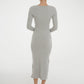 Kate Midi Dress In Grey - The Walk in Wardrobe