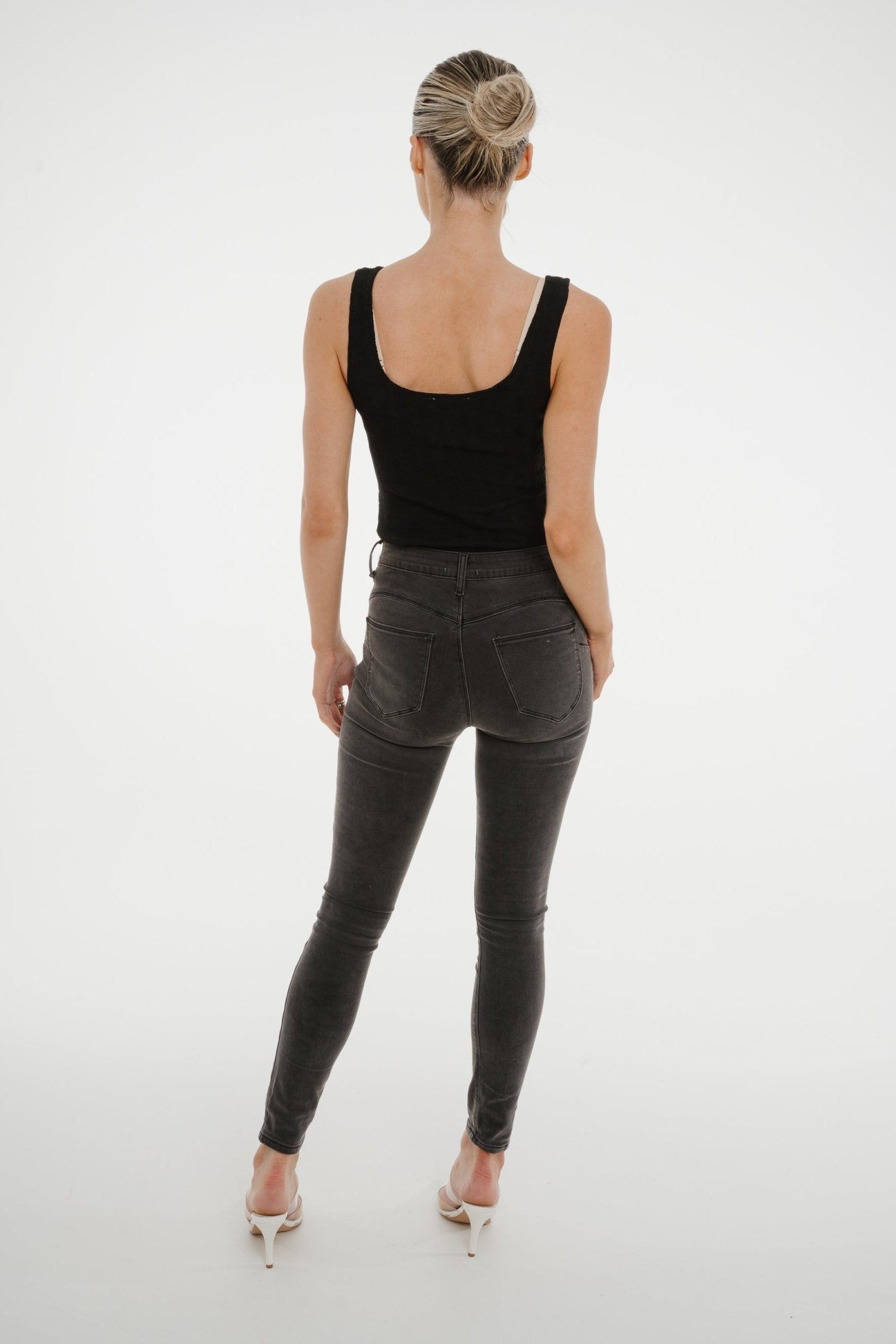 Kate Textured Bodysuit In Black - The Walk in Wardrobe