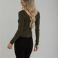 Kendra Long Sleeve Top In Khaki - The Walk in Wardrobe