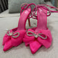 Lauren Bow Heel In Pink - The Walk in Wardrobe