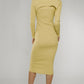 Lexi Crepe Cut Out Dress In Lime - The Walk in Wardrobe