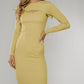 Lexi Crepe Cut Out Dress In Lime - The Walk in Wardrobe