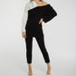 Lila Contrast Jumper In Black - The Walk in Wardrobe