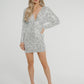 Lila Sequin Dress In Silver - The Walk in Wardrobe