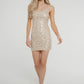 Lila Sequin Slip Dress In Gold - The Walk in Wardrobe