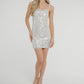 Lila Sequin Slip Dress In Silver - The Walk in Wardrobe