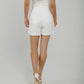 Lily Paperbag Waist Shorts In White - The Walk in Wardrobe