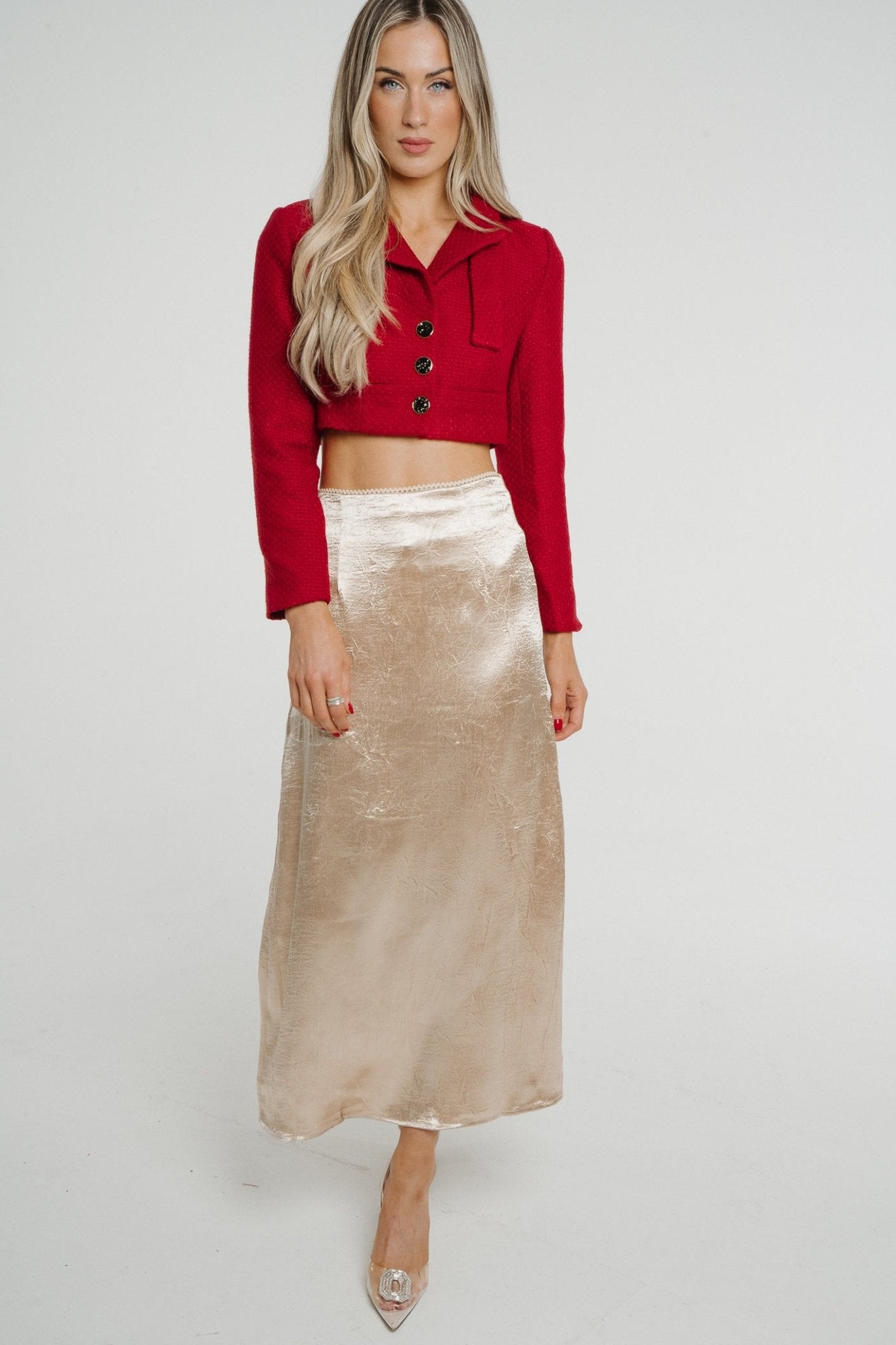 Lily Slip Skirt In Gold - The Walk in Wardrobe