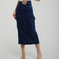 Nancy Cargo Skirt In Dark Wash - The Walk in Wardrobe