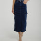 Nancy Cargo Skirt In Dark Wash - The Walk in Wardrobe