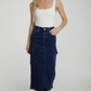 Nancy Cargo Skirt In Dark Wash - The Walk in Wardrobe