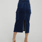 Nancy Cargo Skirt In Dark Wash - The Walk in Wardrobe