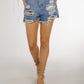Nancy Distressed Denim Shorts In Light Wash - The Walk in Wardrobe