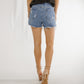 Nancy Distressed Denim Shorts In Light Wash - The Walk in Wardrobe