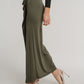 Pia Frill Side Midi Skirt In Khaki - The Walk in Wardrobe