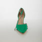 Polly Diamanté Heels In Green - The Walk in Wardrobe