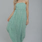 Polly Strapless Maxi Dress In Green - The Walk in Wardrobe