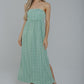 Polly Strapless Maxi Dress In Green - The Walk in Wardrobe