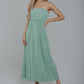 Polly Strapless Maxi Dress In Green - The Walk in Wardrobe