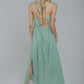 Polly Strapless Maxi Dress In Green - The Walk in Wardrobe