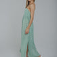 Polly Strapless Maxi Dress In Green - The Walk in Wardrobe