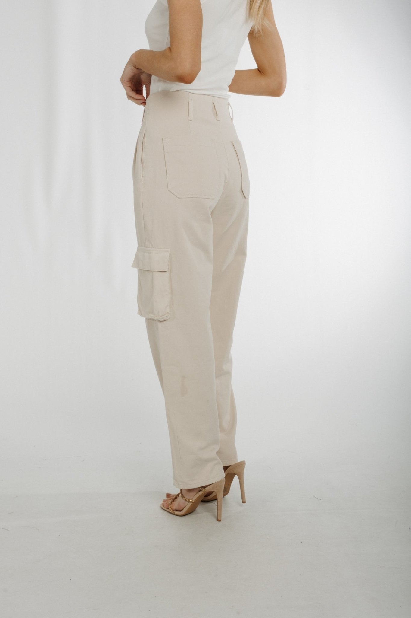 Summer Cargo Trousers In Cream - The Walk in Wardrobe