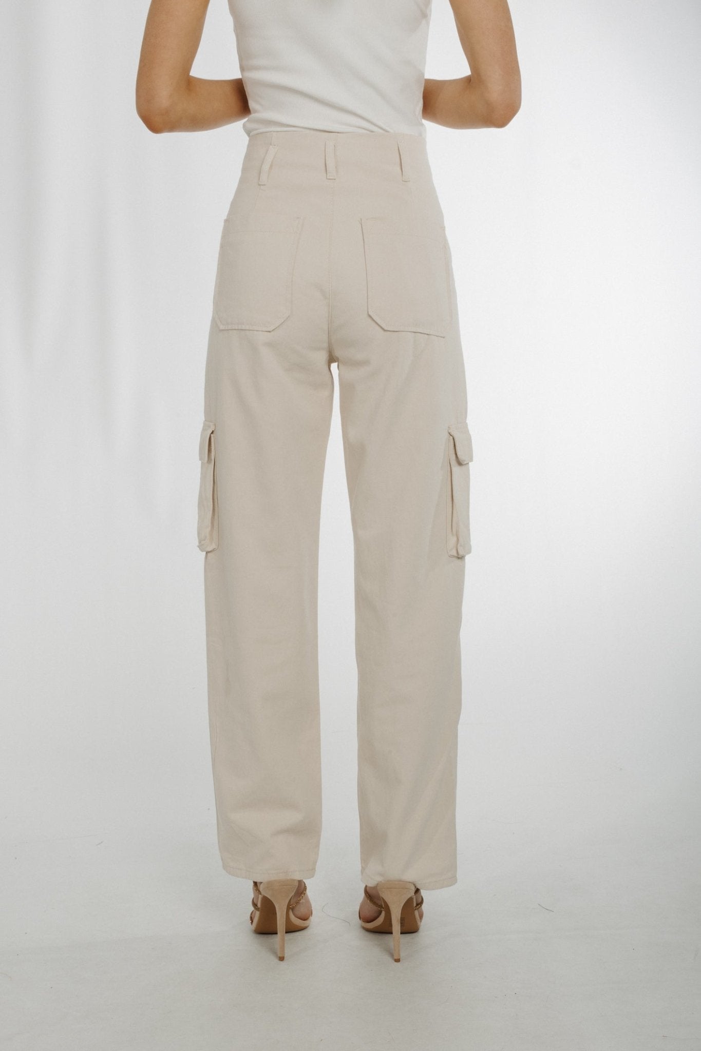 Summer Cargo Trousers In Cream - The Walk in Wardrobe