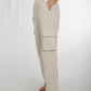 Summer Cargo Trousers In Cream - The Walk in Wardrobe