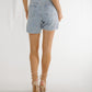 Summer Diamante Denim Shorts In Light Wash - The Walk in Wardrobe