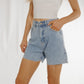 Summer Diamante Denim Shorts In Light Wash - The Walk in Wardrobe