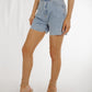 Summer Diamante Denim Shorts In Light Wash - The Walk in Wardrobe