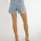 Summer Diamante Denim Shorts In Light Wash - The Walk in Wardrobe
