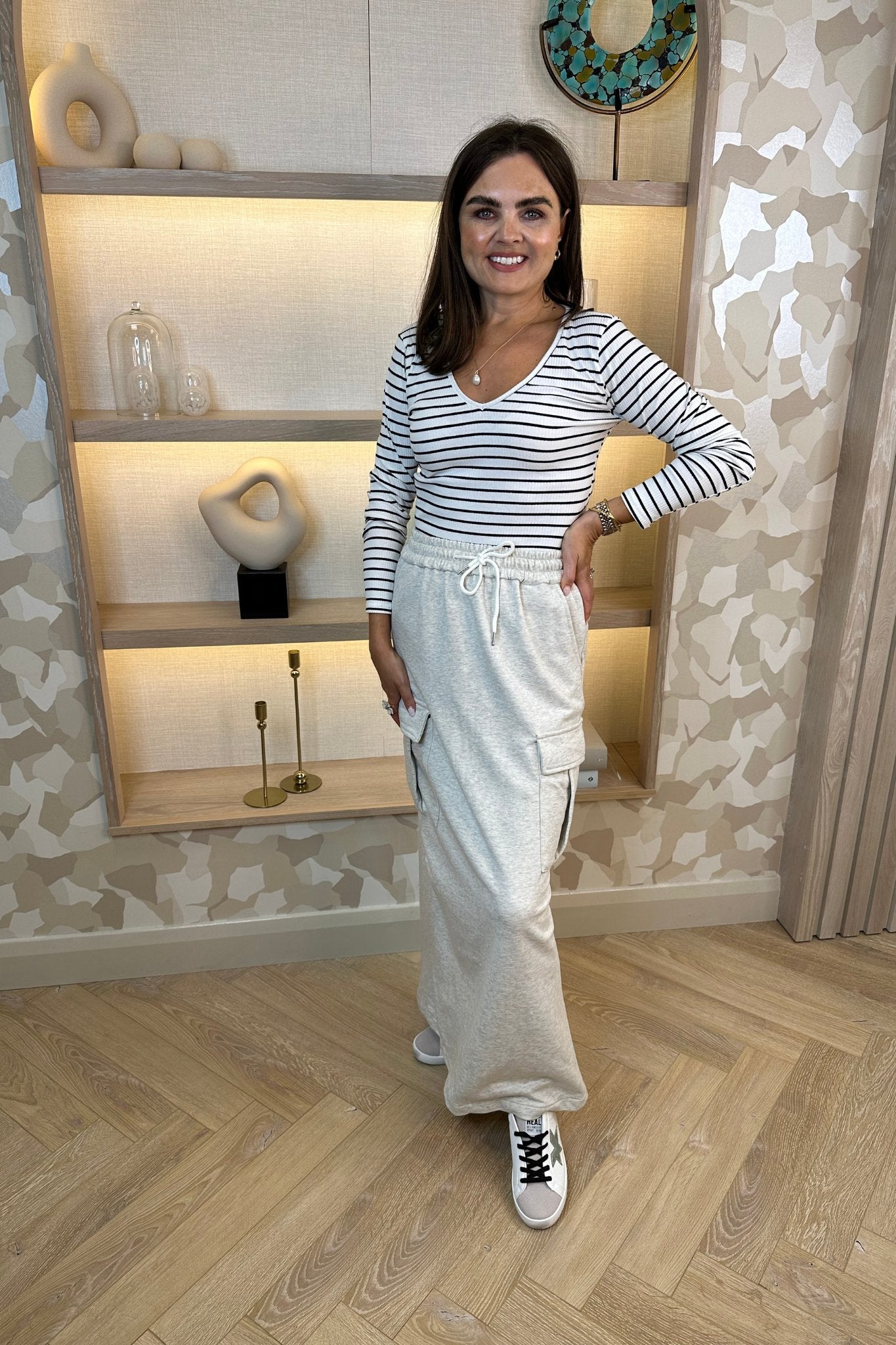 Summer Jersey Maxi Skirt In Grey - The Walk in Wardrobe