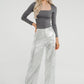 Summer Metallic Combat Trousers In Silver - The Walk in Wardrobe