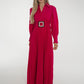 Taylor Belted Pleat Dress In Fuchsia - The Walk in Wardrobe